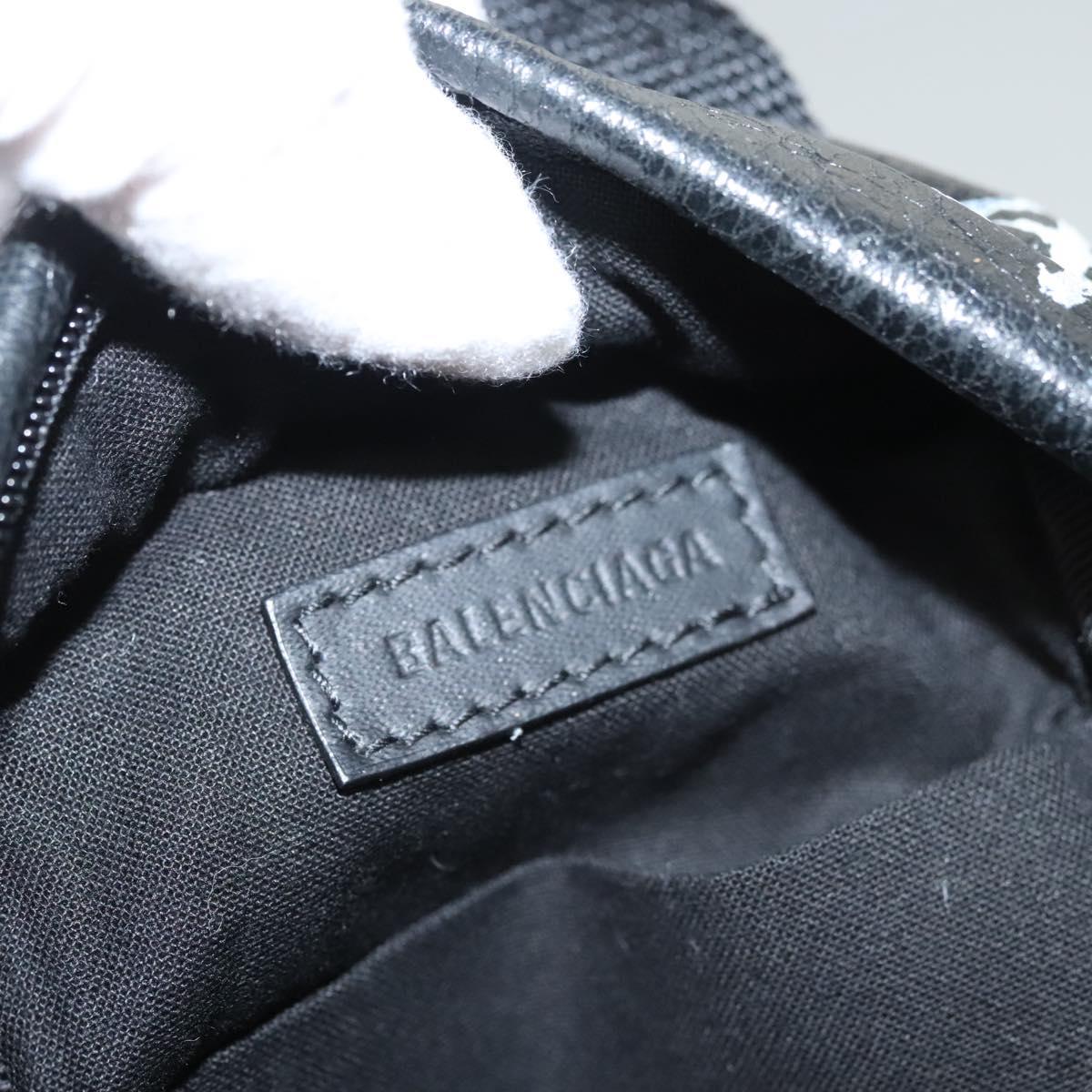 BALENCIAGA Graffiti Explorer Mini Shoulder Bag Bag Black 656060 Auth ar13602V