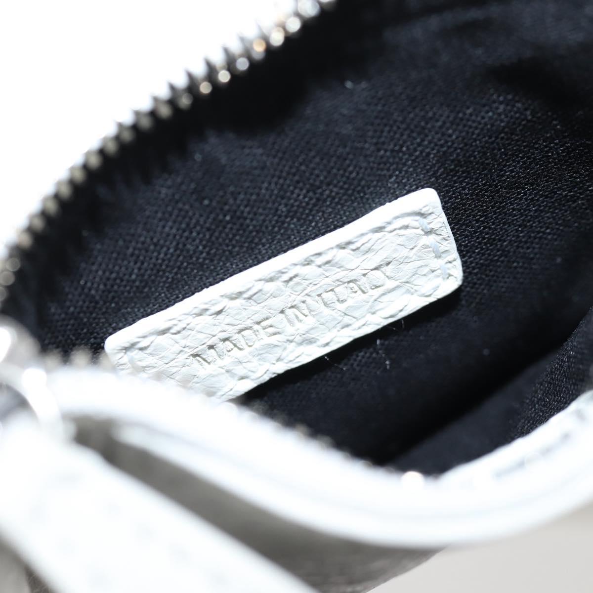 BALENCIAGA Le Cagole XS Hand Bag Leather 2way White Silver 702432 Auth ar13609AM