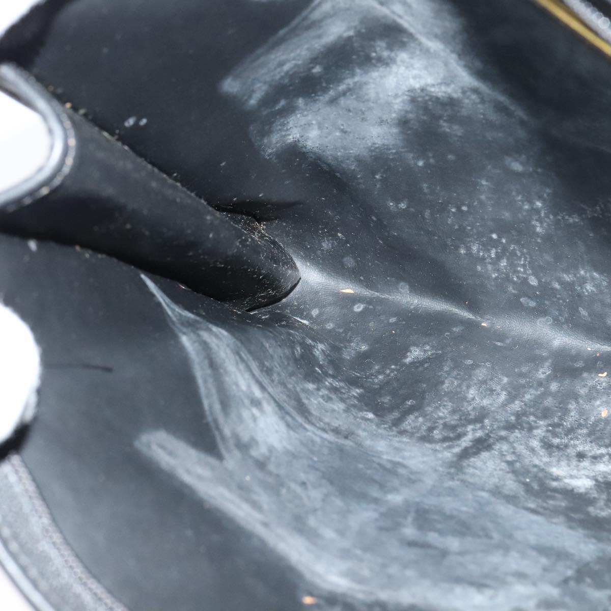 SAINT LAURENT Clutch Bag PVC Canvas Black Auth ar13616