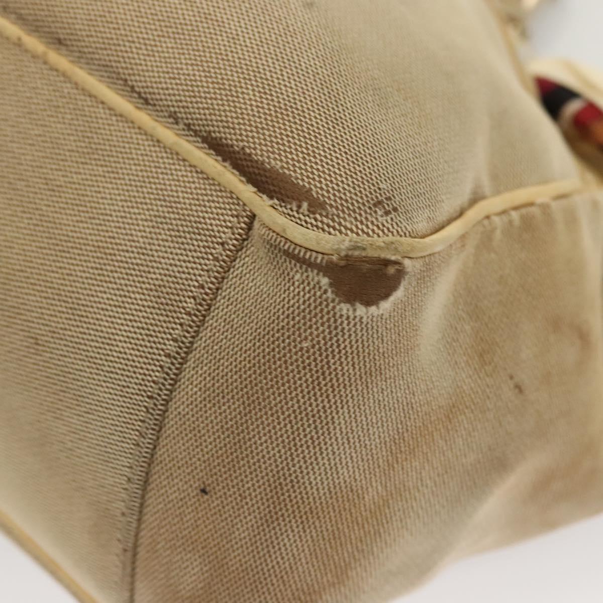 GUCCI GG Canvas Guccissima Bag Leather Canvas Outlet Beige Gold Auth ar13634