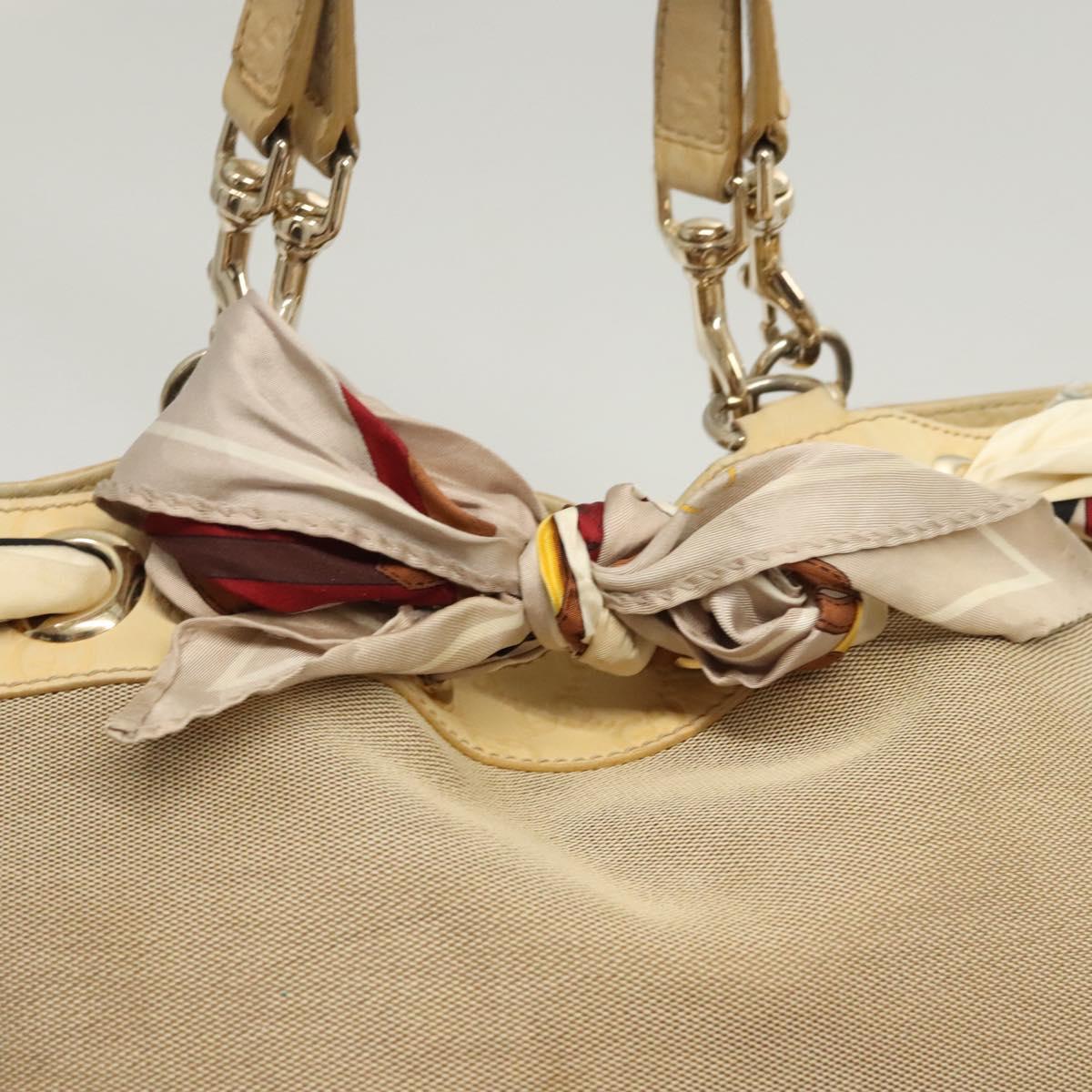 GUCCI GG Canvas Guccissima Bag Leather Canvas Outlet Beige Gold Auth ar13634
