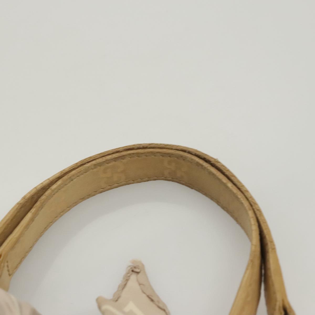 GUCCI GG Canvas Guccissima Bag Leather Canvas Outlet Beige Gold Auth ar13634