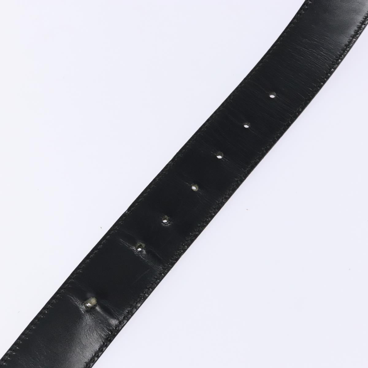 GUCCI GG Canvas Guccissima Belt Leather 39.4"" Black 114984 Auth ar13683