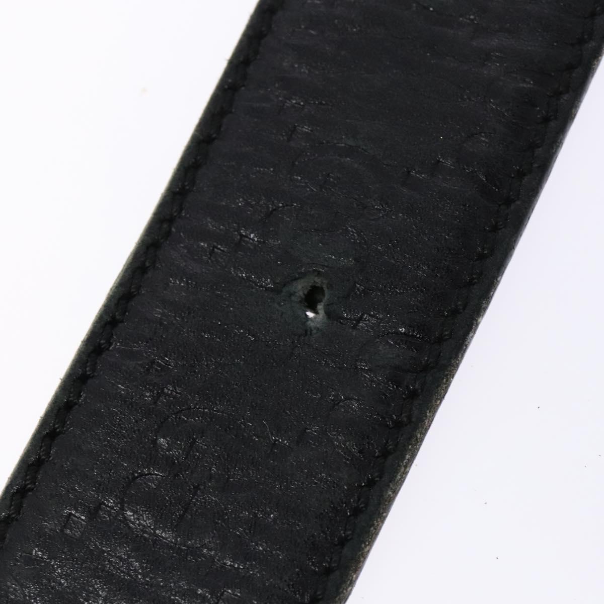 GUCCI GG Canvas Guccissima Belt Leather 39.4"" Black 114984 Auth ar13683