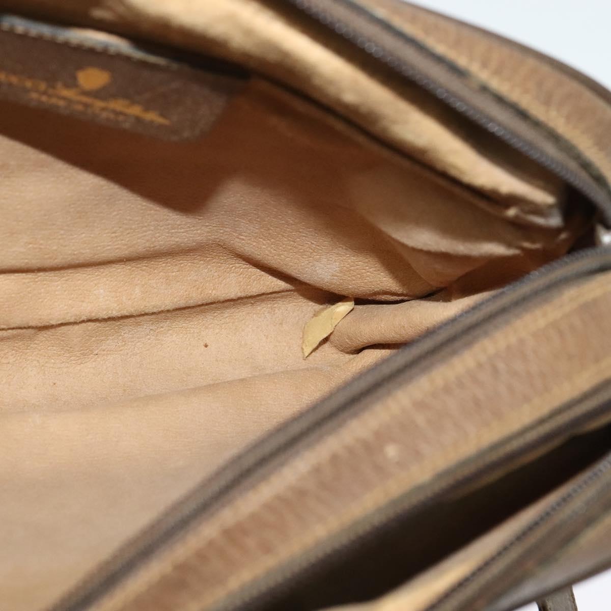 GUCCI GG Supreme Web Sherry Line Bag PVC Beige Gold 904 02 049 Auth ar13697