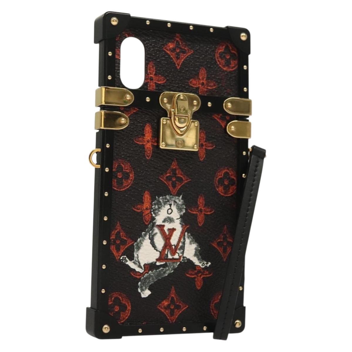 LOUIS VUITTON Transformed Cat Eye Trunk iPhone XS Case Black M63891 Auth ar13719