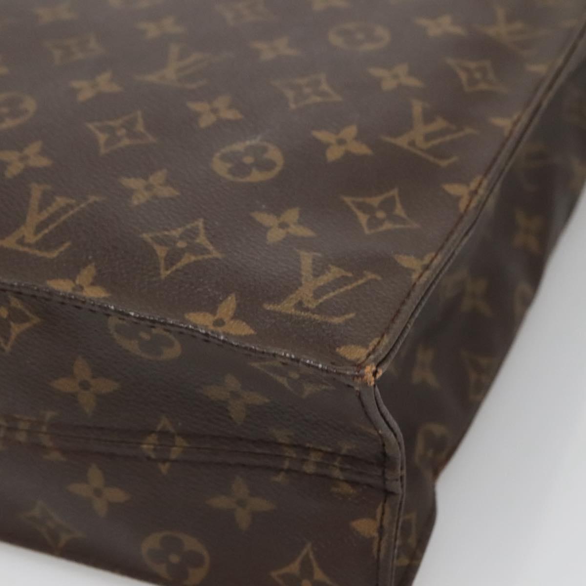 LOUIS VUITTON Monogram Sac Plat Hand Bag M51140 LV Auth ar13723