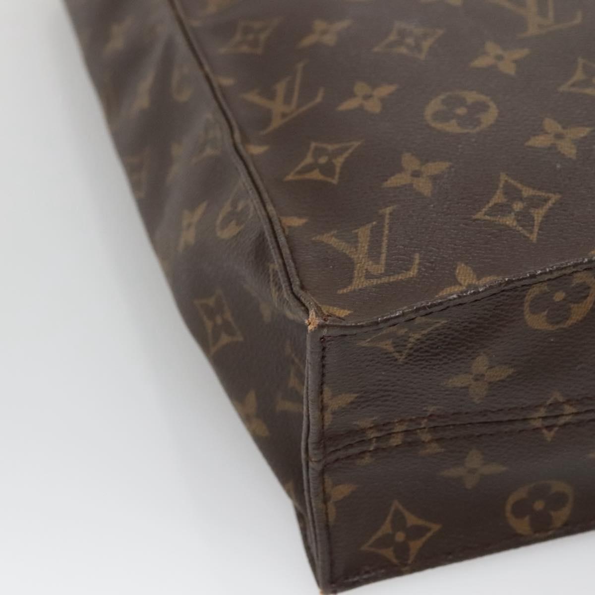 LOUIS VUITTON Monogram Sac Plat Hand Bag M51140 LV Auth ar13723