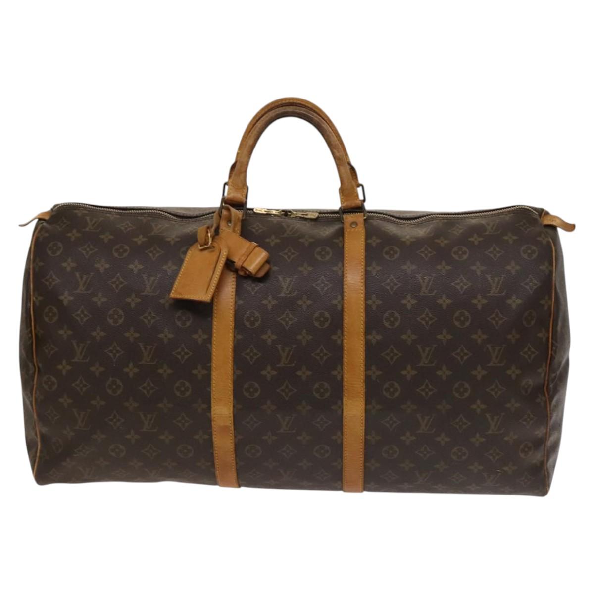LOUIS VUITTON Monogram Keepall 60 Boston Bag M41422 LV Auth ar13733