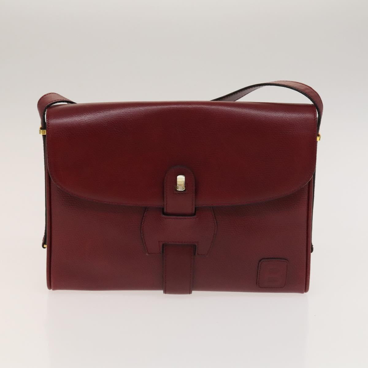 GIVENCHY Barry Shoulder Bag Leather 2 Set Navy Bordeaux Auth ar13745