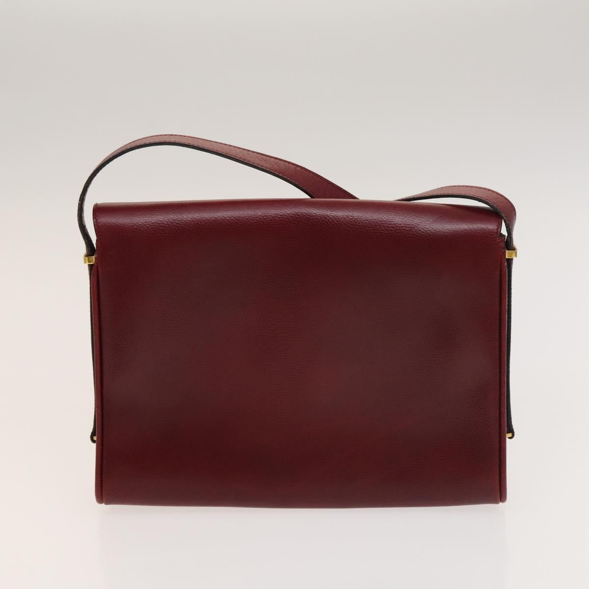 GIVENCHY Barry Shoulder Bag Leather 2 Set Navy Bordeaux Auth ar13745
