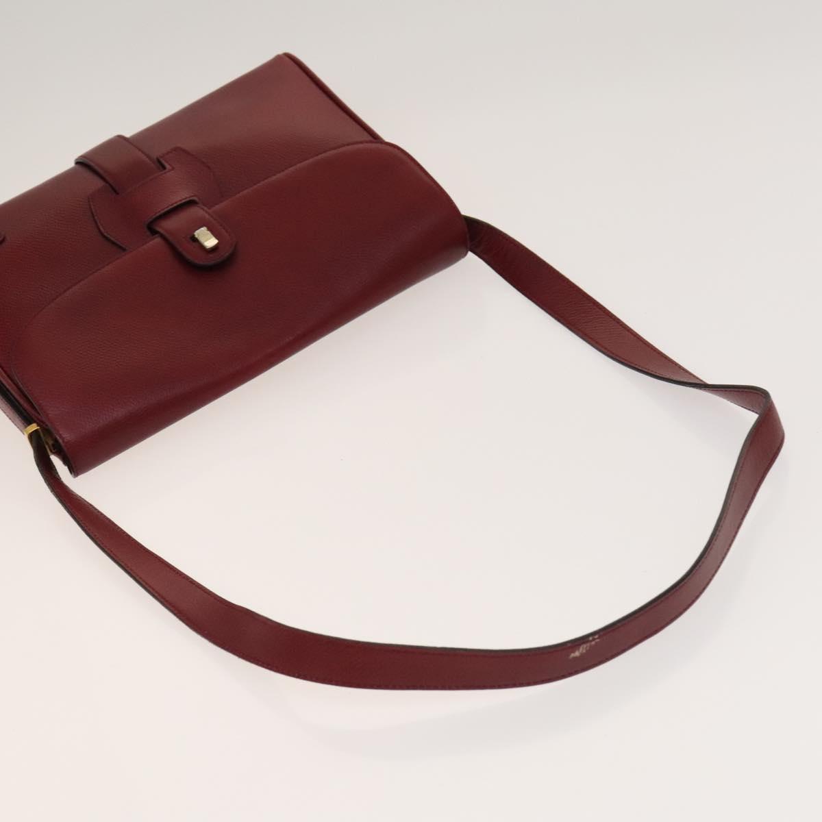 GIVENCHY Barry Shoulder Bag Leather 2 Set Navy Bordeaux Auth ar13745