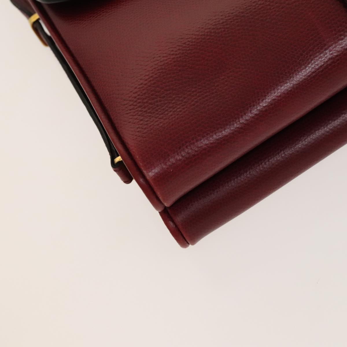 GIVENCHY Barry Shoulder Bag Leather 2 Set Navy Bordeaux Auth ar13745