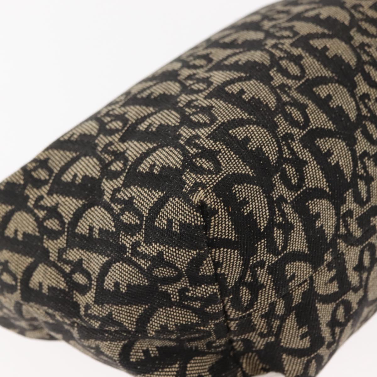 Christian Dior Trotter Canvas Hand Bag Navy Auth ar13752