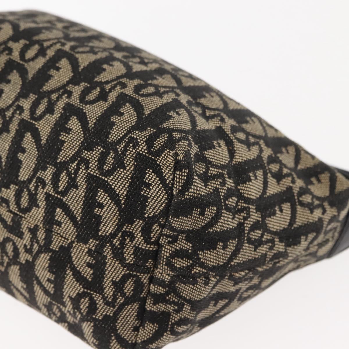 Christian Dior Trotter Canvas Hand Bag Navy Auth ar13752