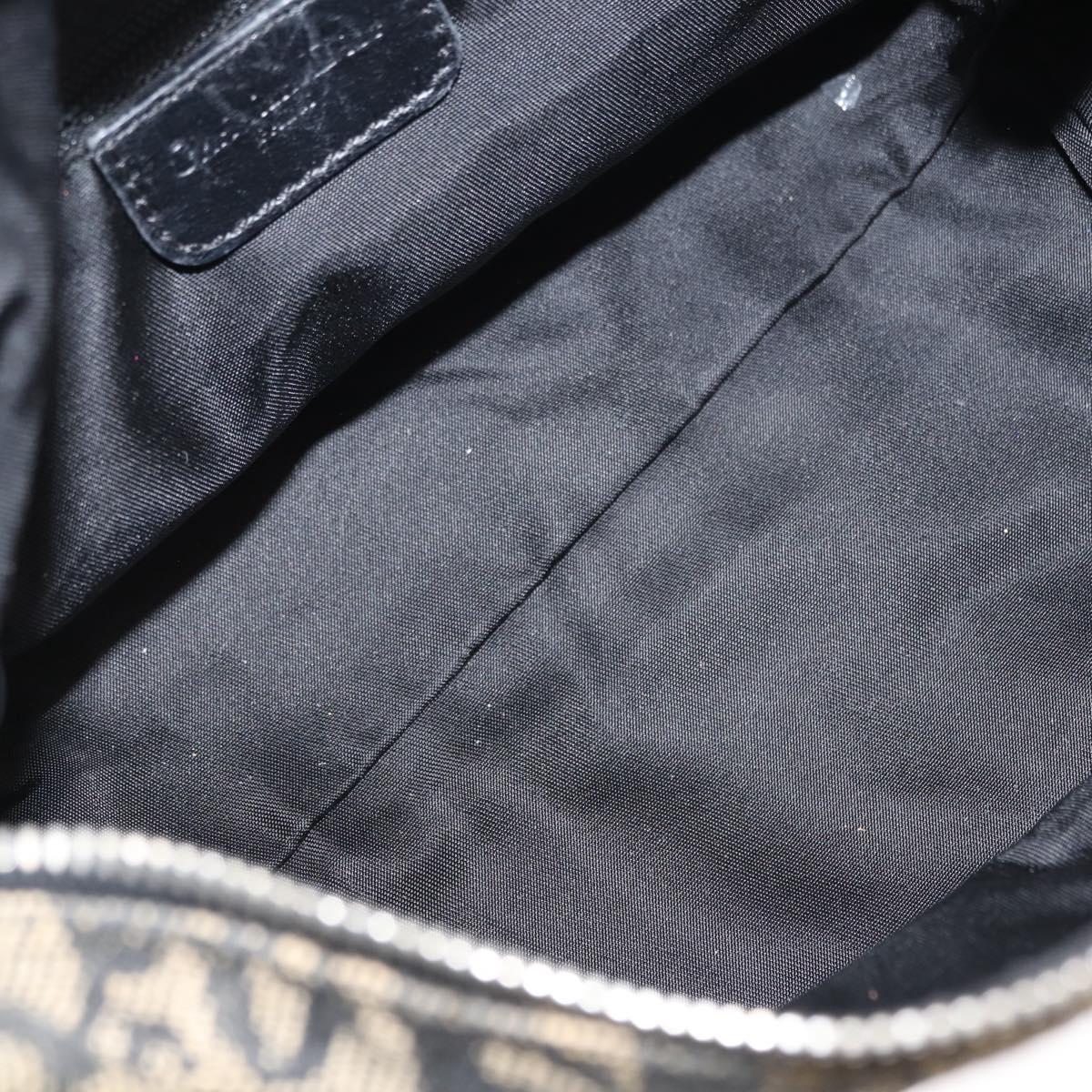 Christian Dior Trotter Canvas Hand Bag Navy Auth ar13752