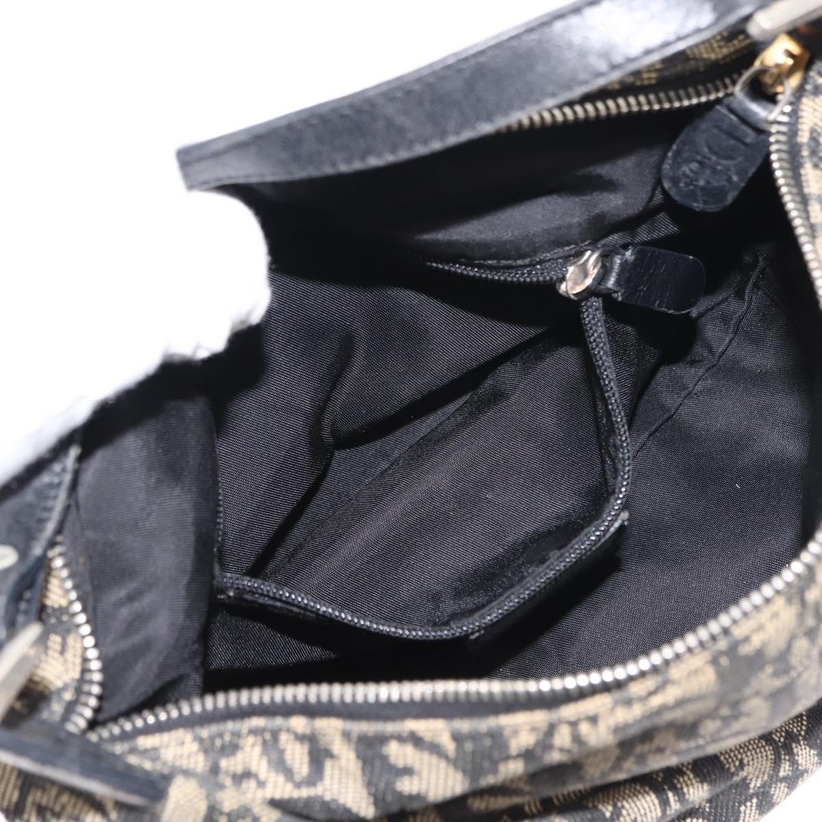 Christian Dior Trotter Canvas Hand Bag Navy Auth ar13752