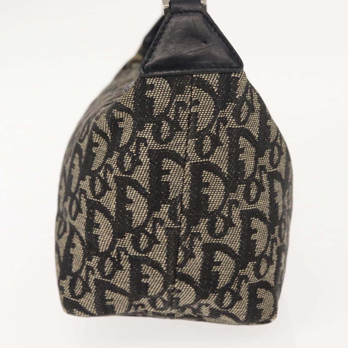 Christian Dior Trotter Canvas Hand Bag Navy Auth ar13752