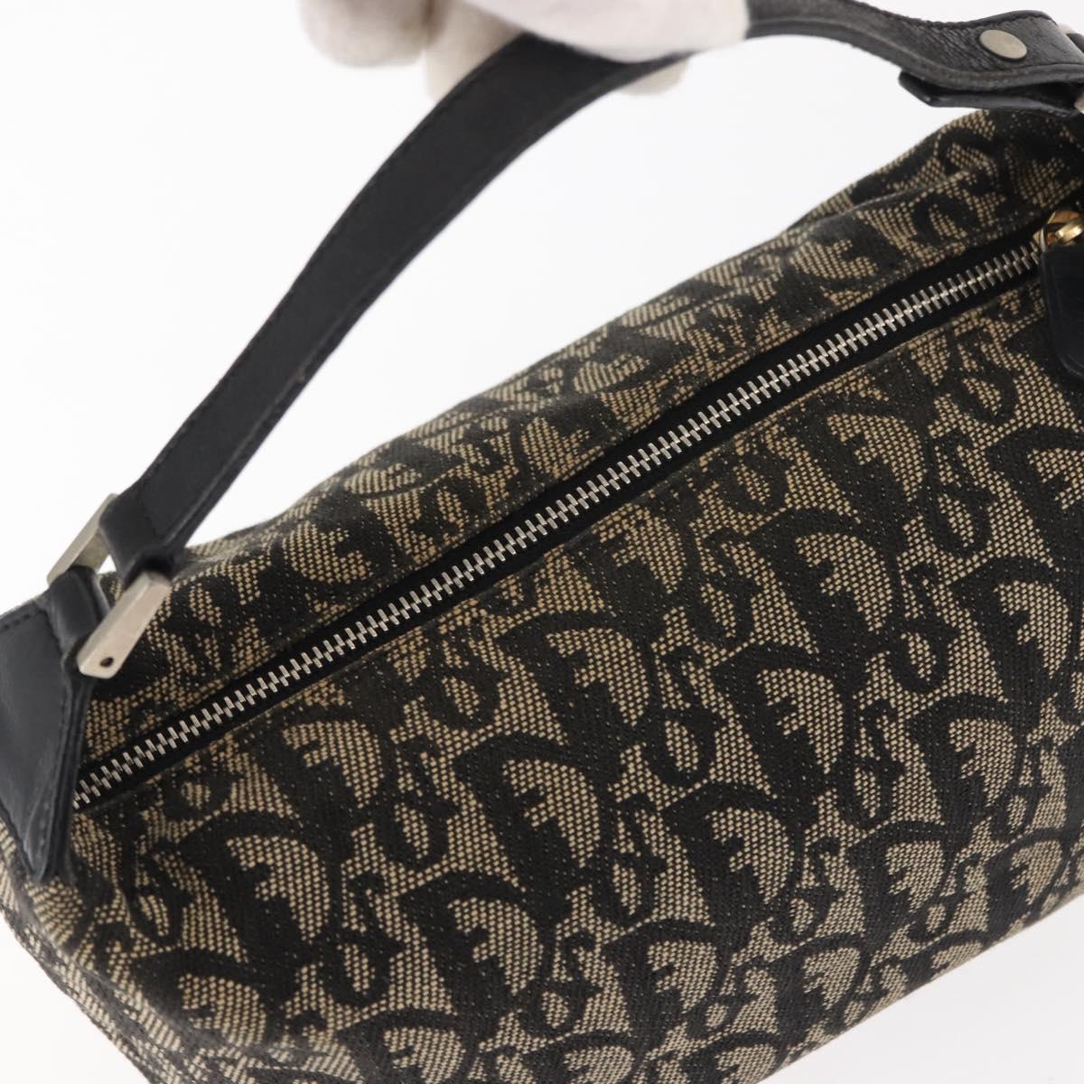 Christian Dior Trotter Canvas Hand Bag Navy Auth ar13752