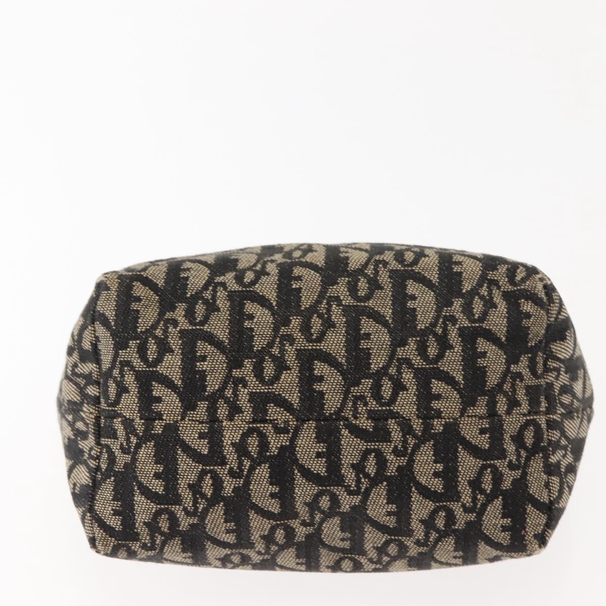 Christian Dior Trotter Canvas Hand Bag Navy Auth ar13752