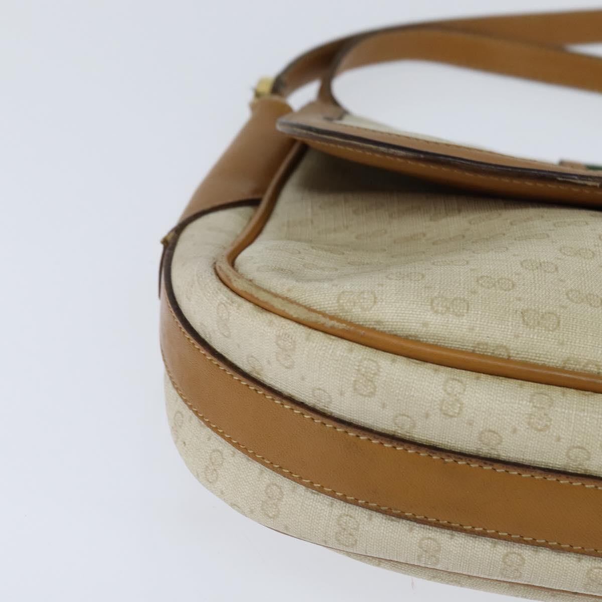 GUCCI Micro GG Supreme Web Sherry Line Bag PVC Beige 001 115 0914 Auth ar13755