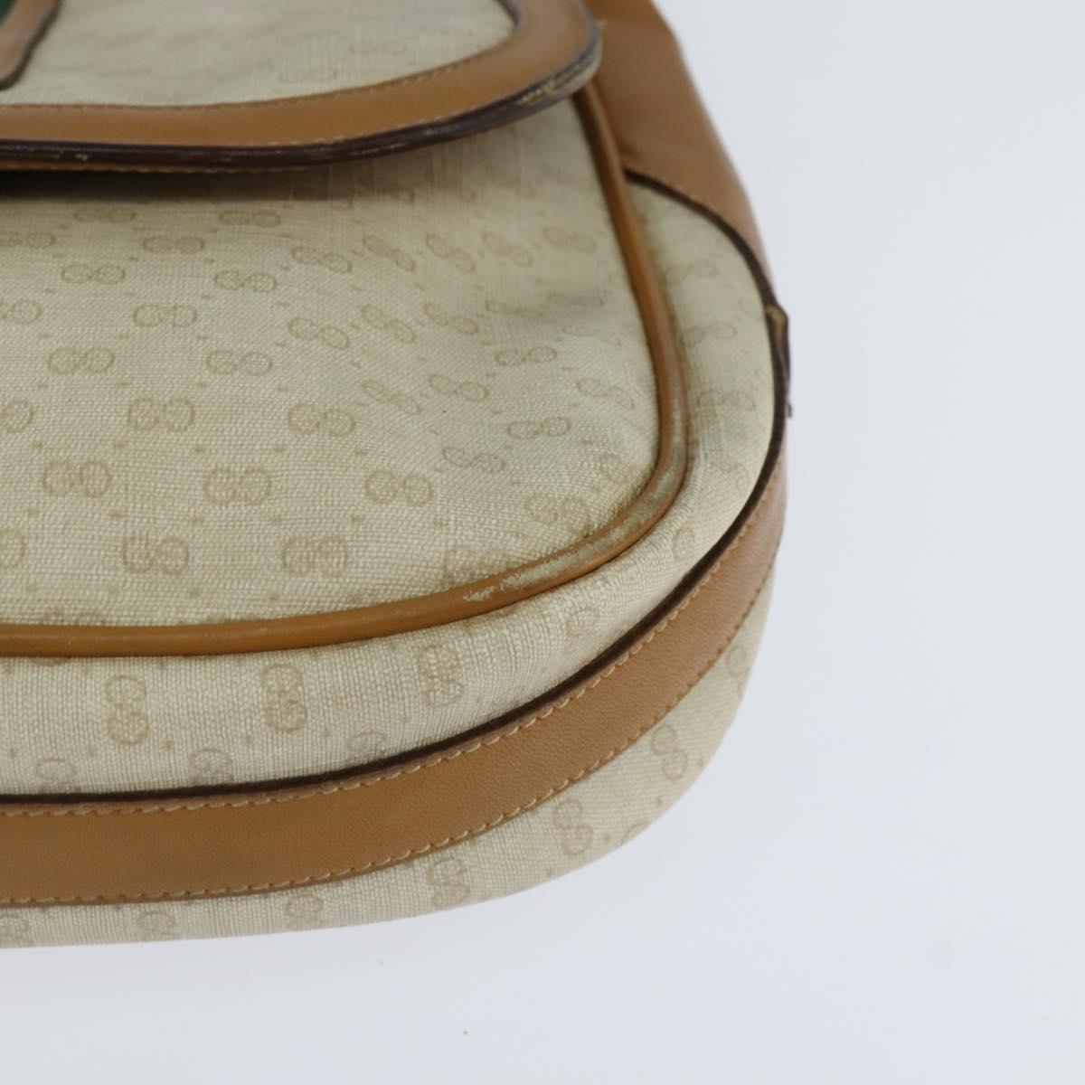 GUCCI Micro GG Supreme Web Sherry Line Bag PVC Beige 001 115 0914 Auth ar13755