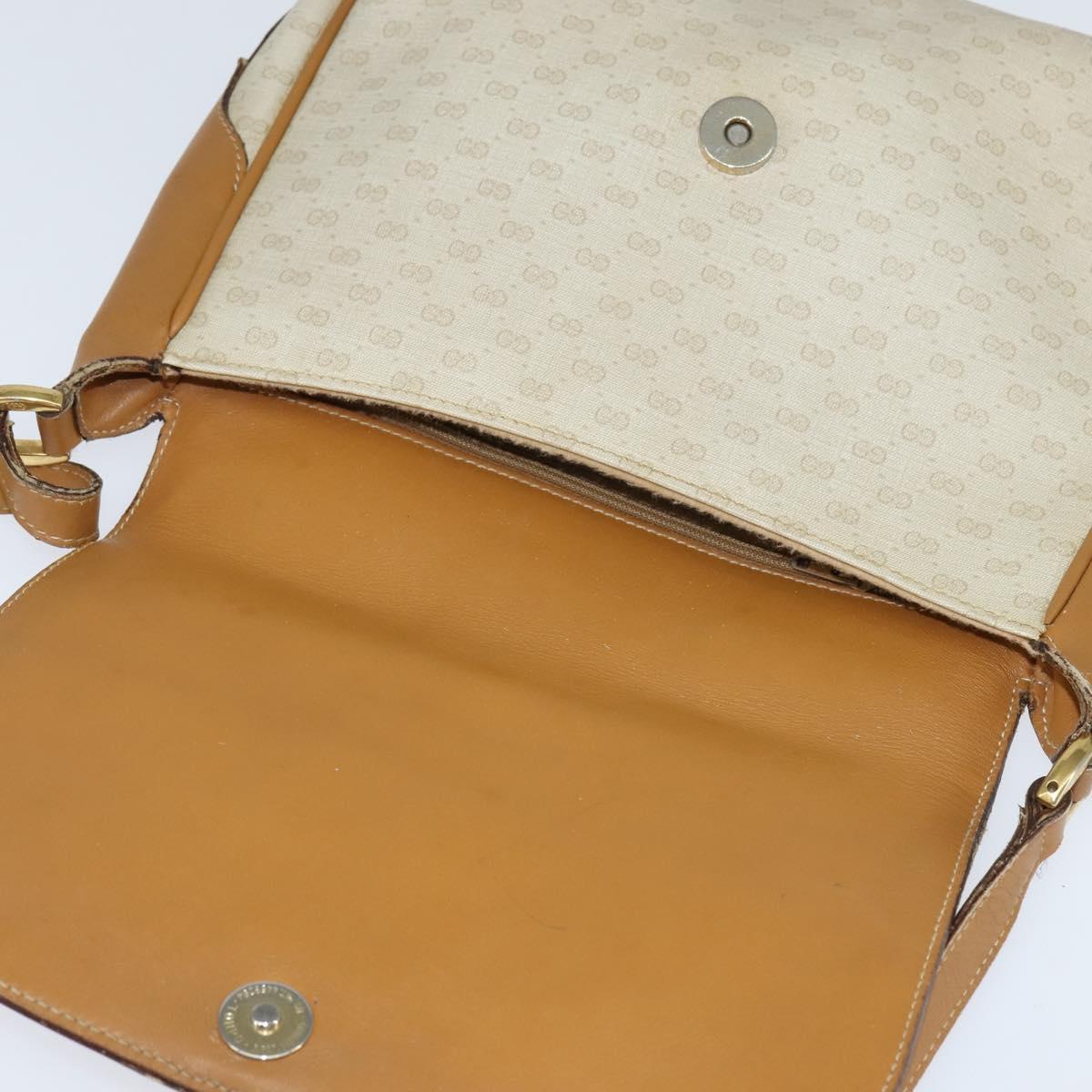 GUCCI Micro GG Supreme Web Sherry Line Bag PVC Beige 001 115 0914 Auth ar13755