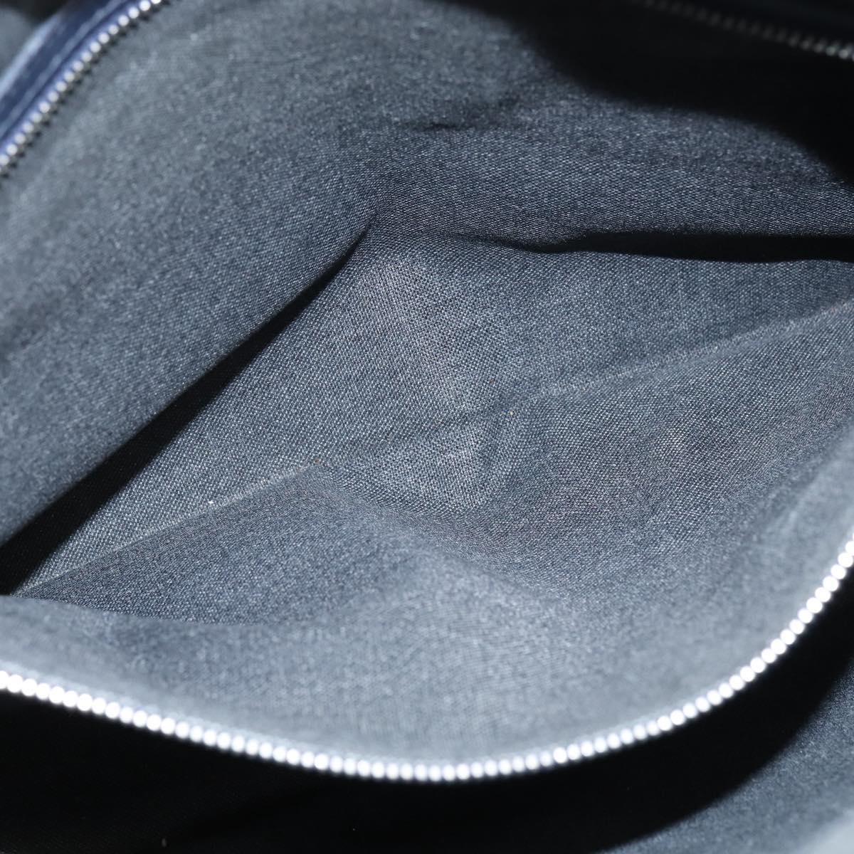 Christian Dior Business Bag Leather 2ways Navy Silver Auth ar13763