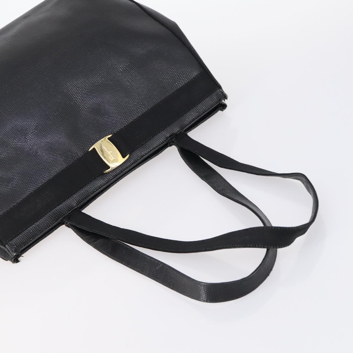 Salvatore Ferragamo Vala Bag Leather Canvas 3Set Black Auth ar13765