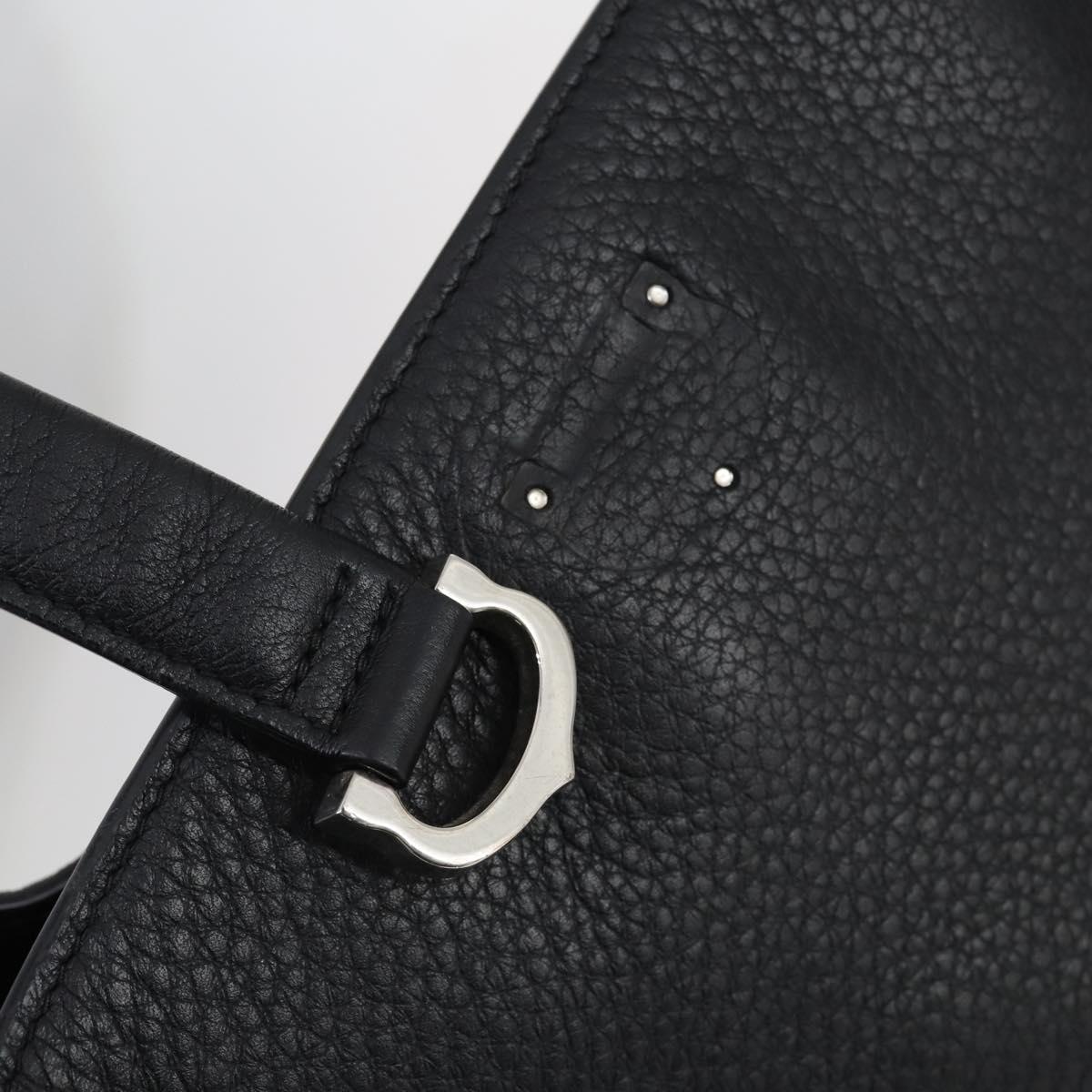 CARTIER Must Line Clutch Bag Leather 3 Set Bordeaux Black beige Auth ar13766