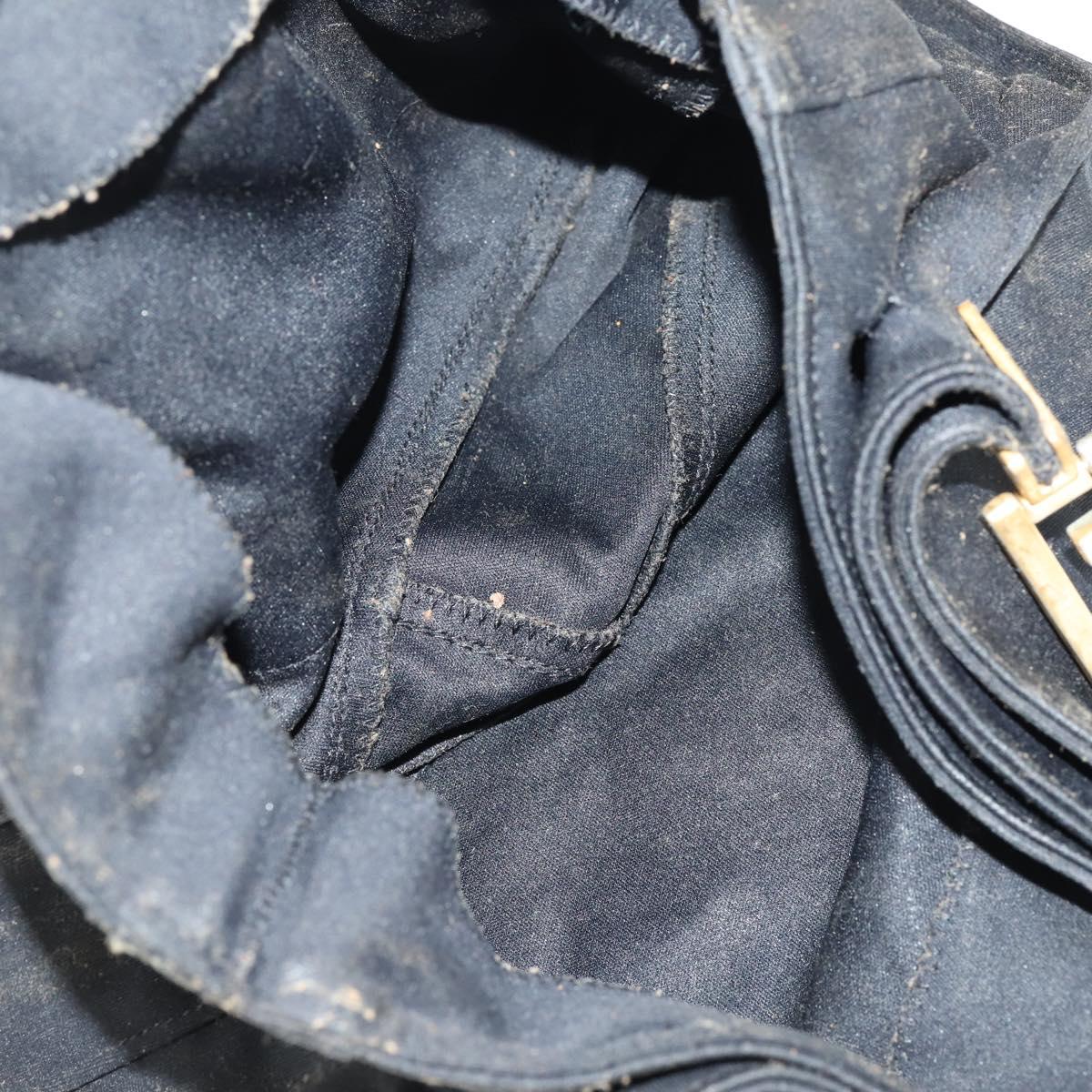 FENDI Pecan Bag Canvas Coated Canvas 3 Set Black Brown Auth ar13768