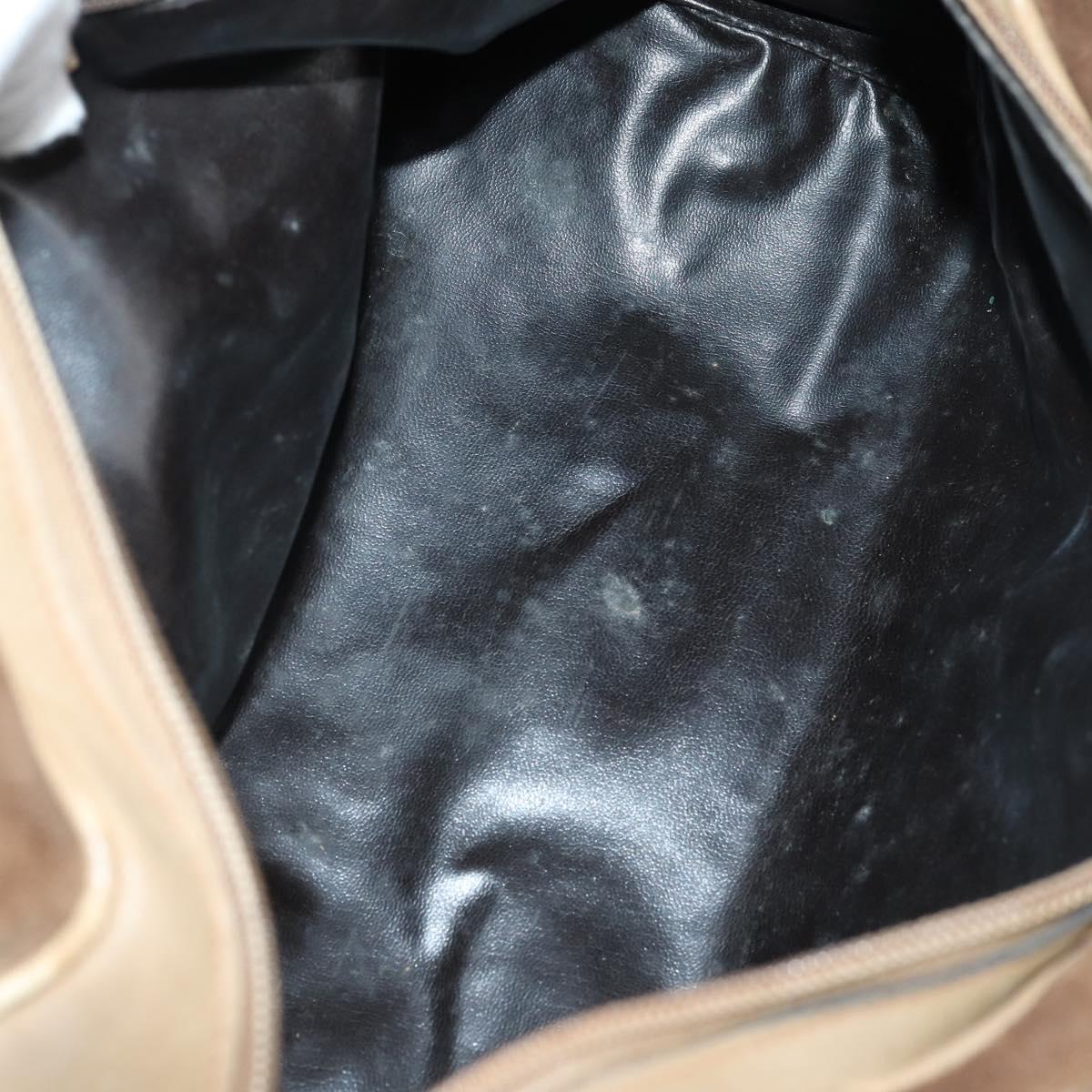 CELINE Macadam C Macadam Bag PVC Suede 4 Set Beige Brown Auth ar13769