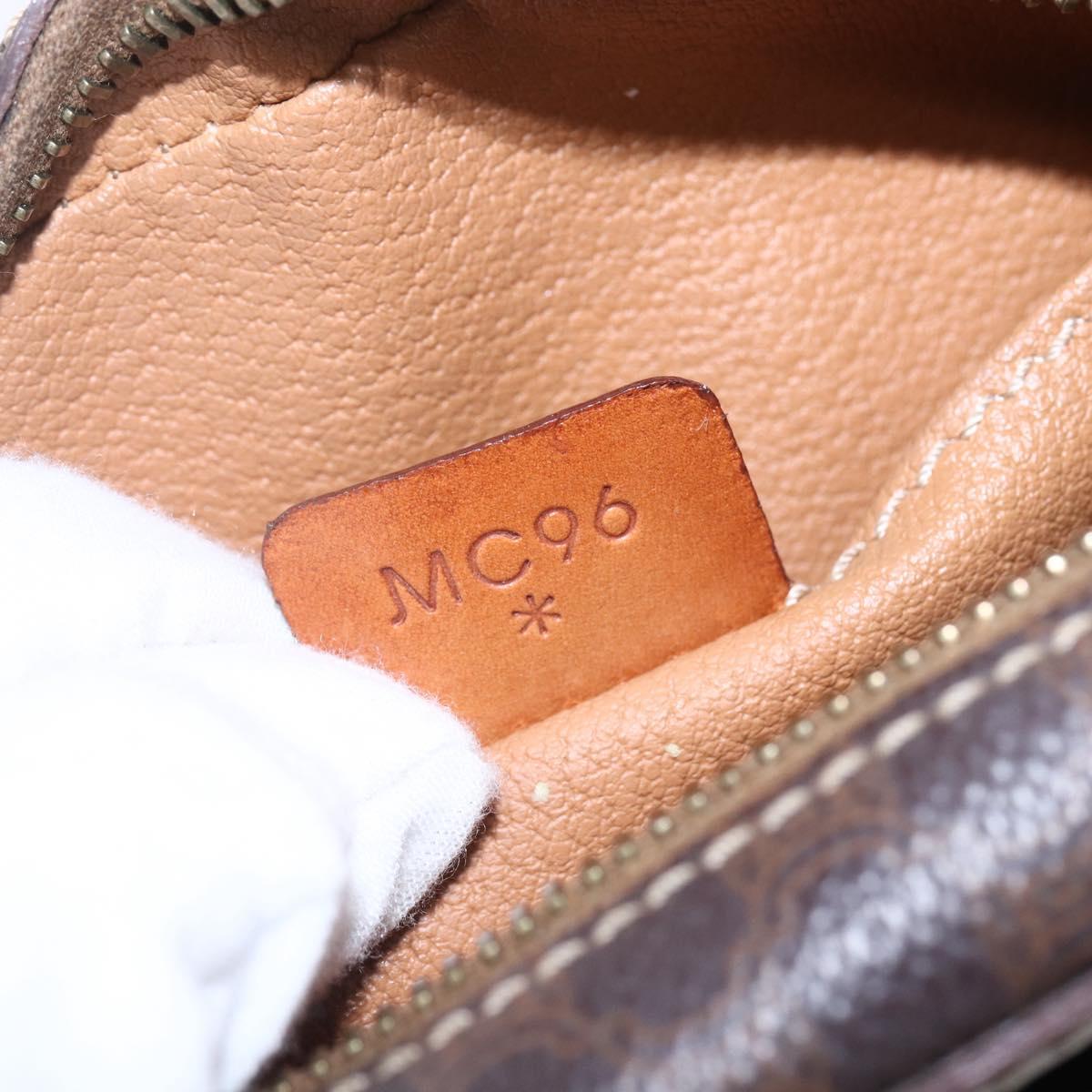 CELINE Macadam Canvas Shoulder Bag PVC Leather Brown Gold Auth ar13775