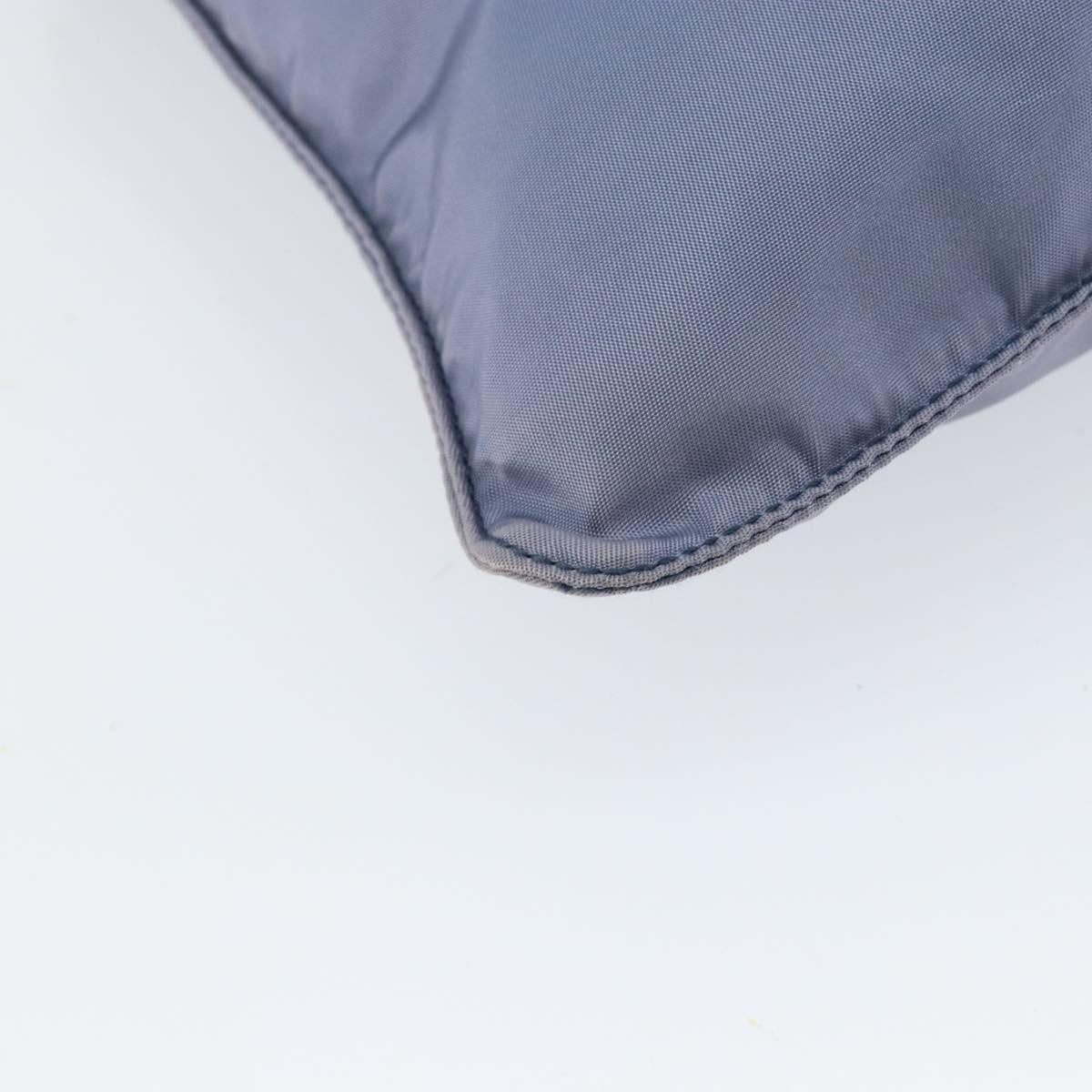 PRADA Shoulder Bag Nylon Light Blue Silver Auth ar13778