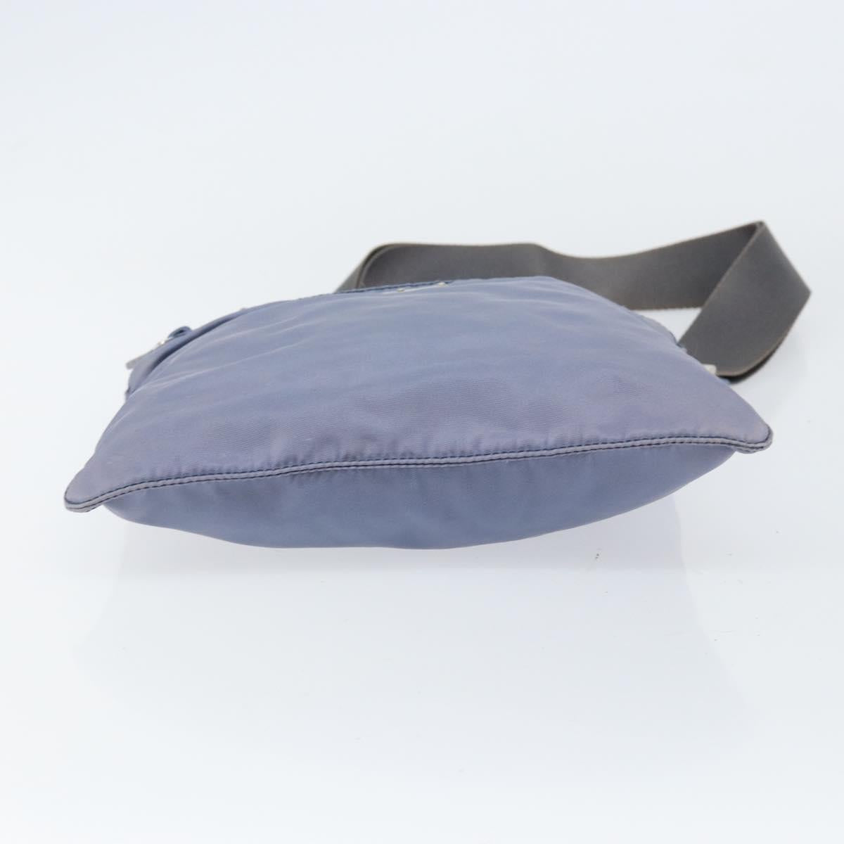 PRADA Shoulder Bag Nylon Light Blue Silver Auth ar13778