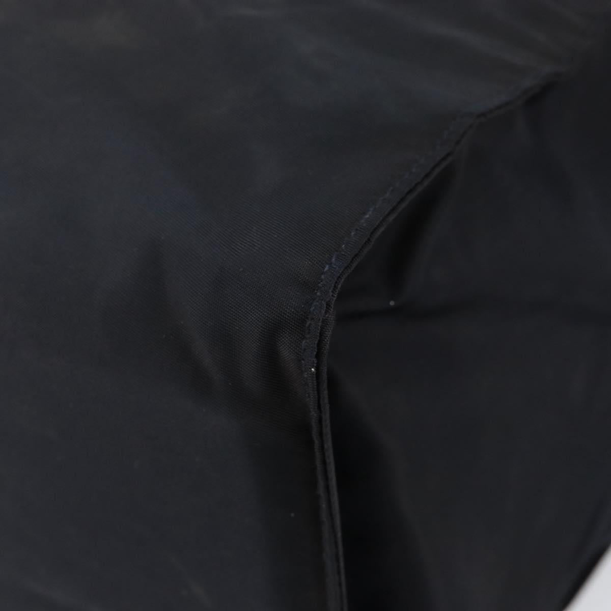 PRADA Hand Bag Nylon Black Gold Auth ar13780