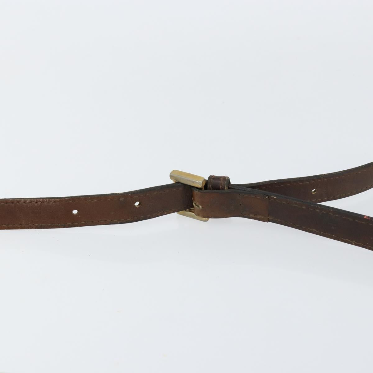 FENDI Zucca Canvas Shoulder Bag Black Brown Auth ar13782