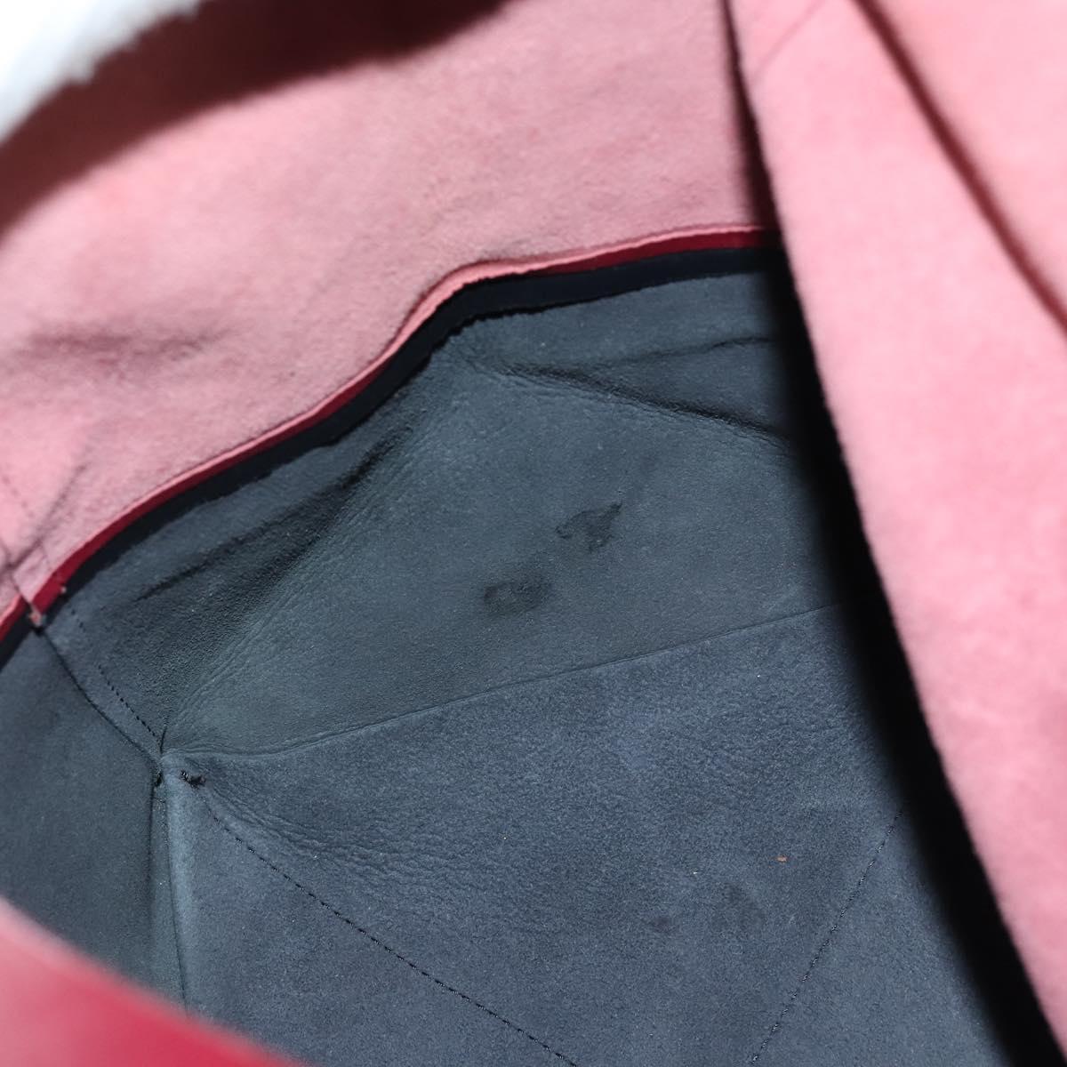 CELINE Horizontalkava Tote Bag Leather Bordeaux Gold Auth ar13790