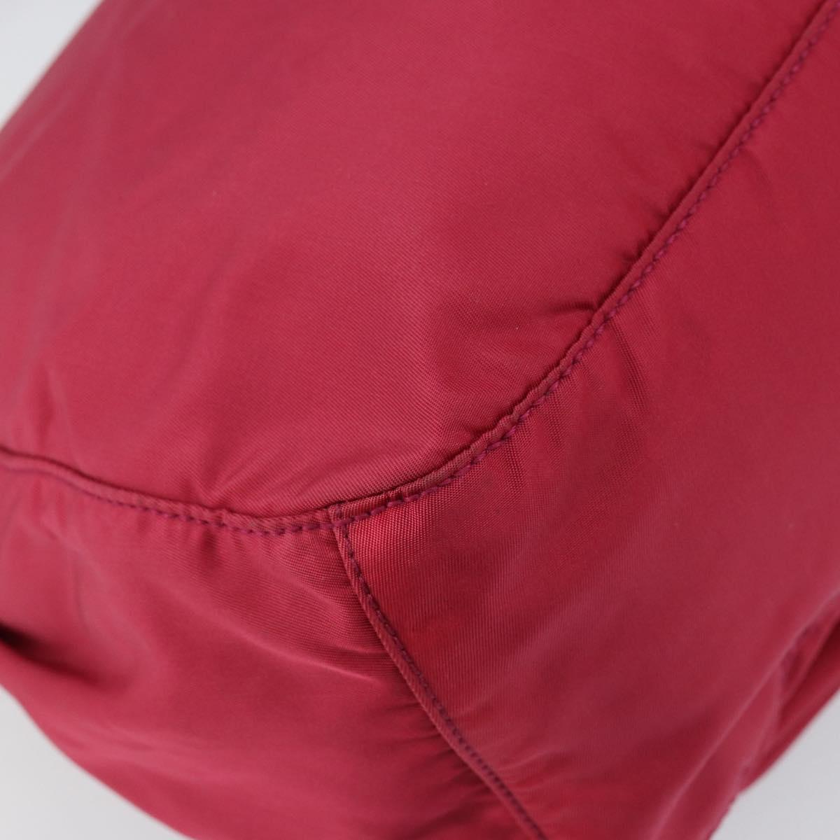 PRADA Shoulder Bag Nylon Pink Silver Auth ar13793