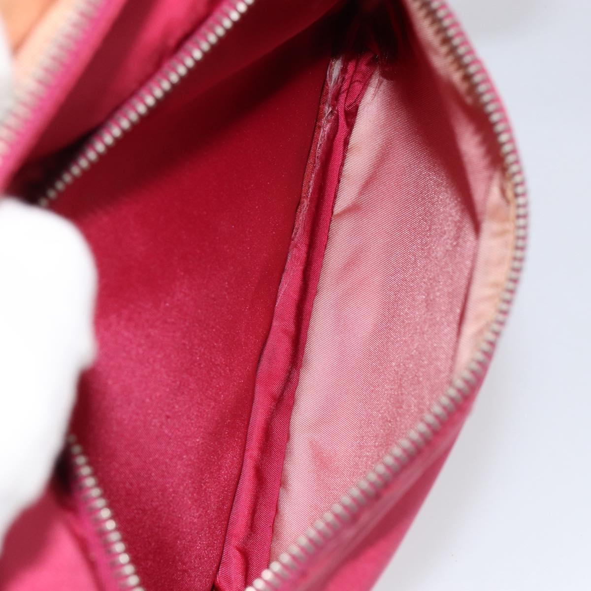 PRADA Shoulder Bag Nylon Pink Silver Auth ar13793