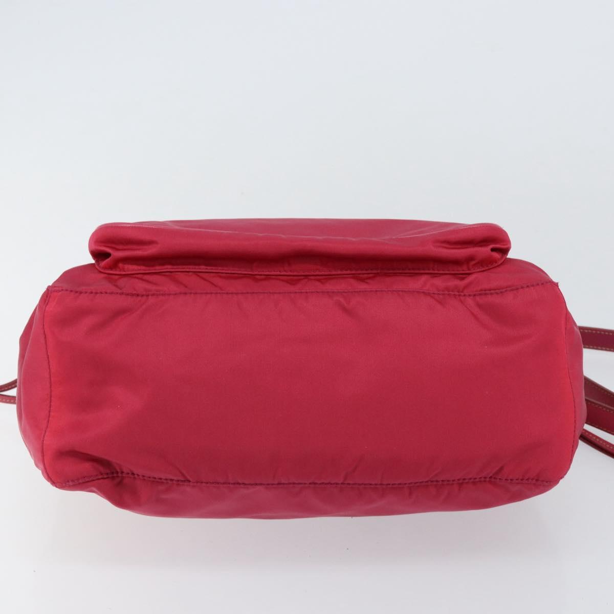 PRADA Shoulder Bag Nylon Pink Silver Auth ar13793