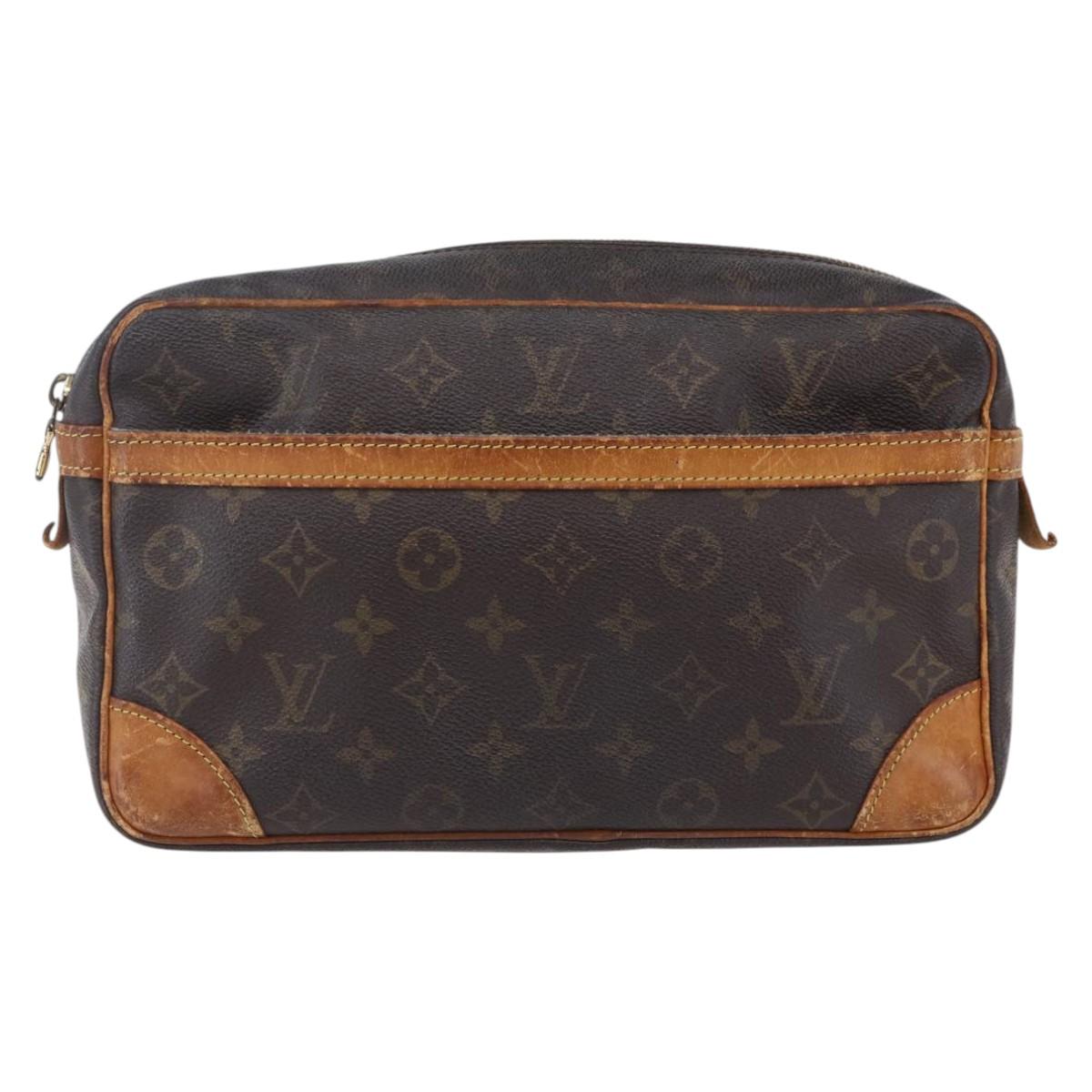 LOUIS VUITTON Monogram Compiegne 28 Clutch Bag M51845 LV Auth ar13794