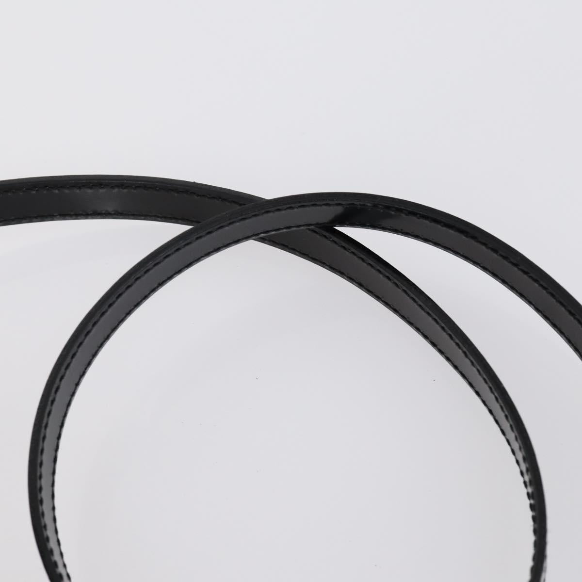 GUCCI Hand Bag Enamel 2way Black Gold 000 2040 0323 Auth ar13798