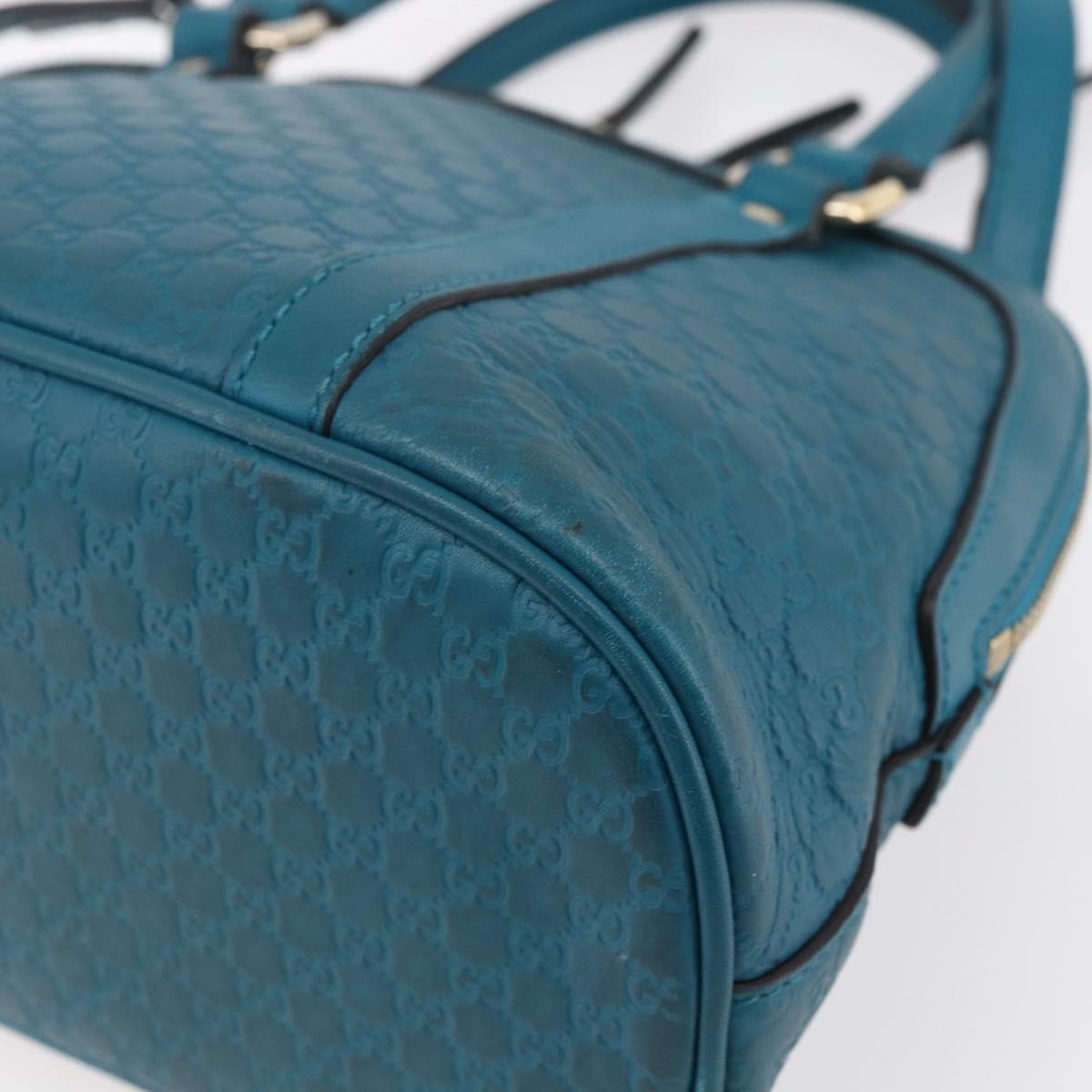 GUCCI GG Canvas Guccissima Bag Leather 2way Outlet Blue 449654 Auth ar13799