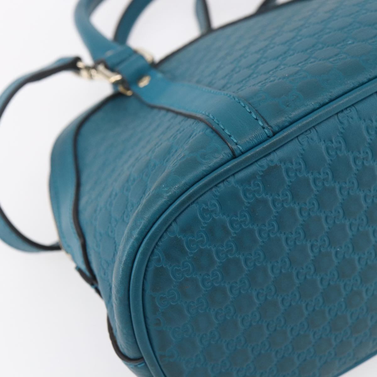 GUCCI GG Canvas Guccissima Bag Leather 2way Outlet Blue 449654 Auth ar13799