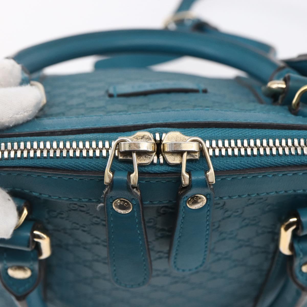 GUCCI GG Canvas Guccissima Bag Leather 2way Outlet Blue 449654 Auth ar13799
