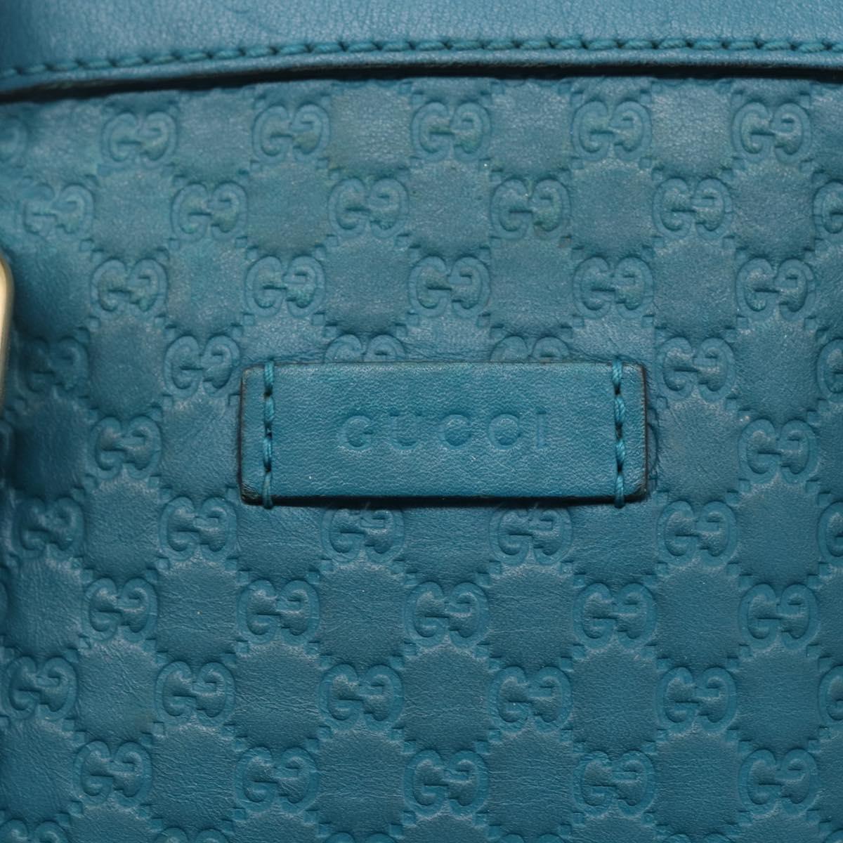 GUCCI GG Canvas Guccissima Bag Leather 2way Outlet Blue 449654 Auth ar13799