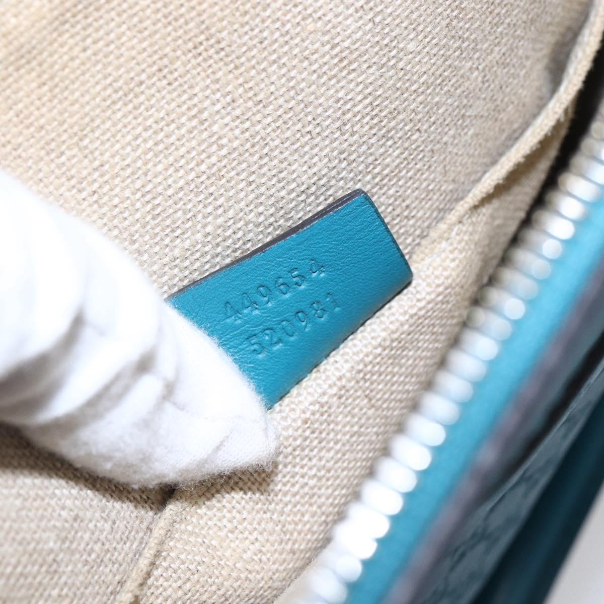 GUCCI GG Canvas Guccissima Bag Leather 2way Outlet Blue 449654 Auth ar13799