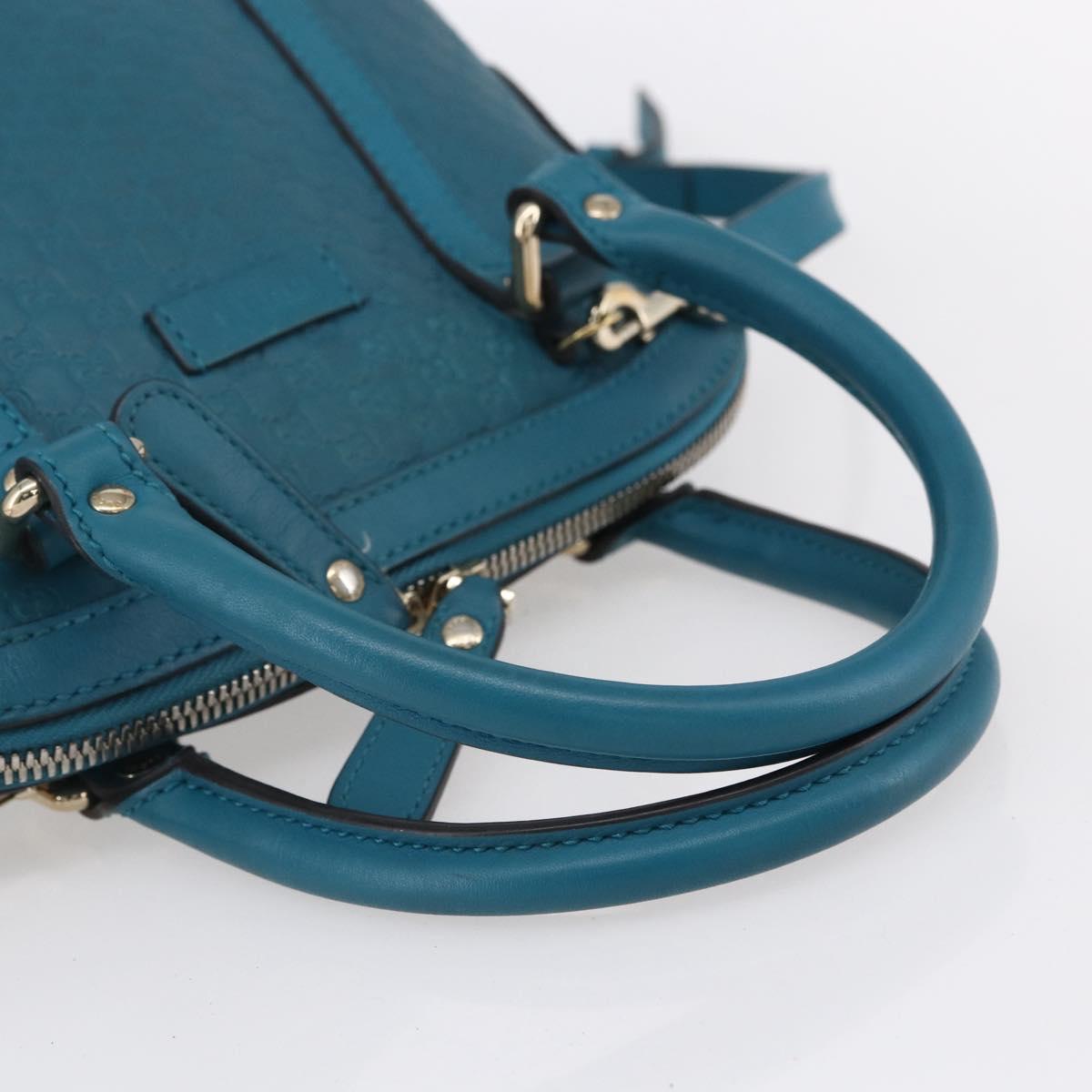 GUCCI GG Canvas Guccissima Bag Leather 2way Outlet Blue 449654 Auth ar13799