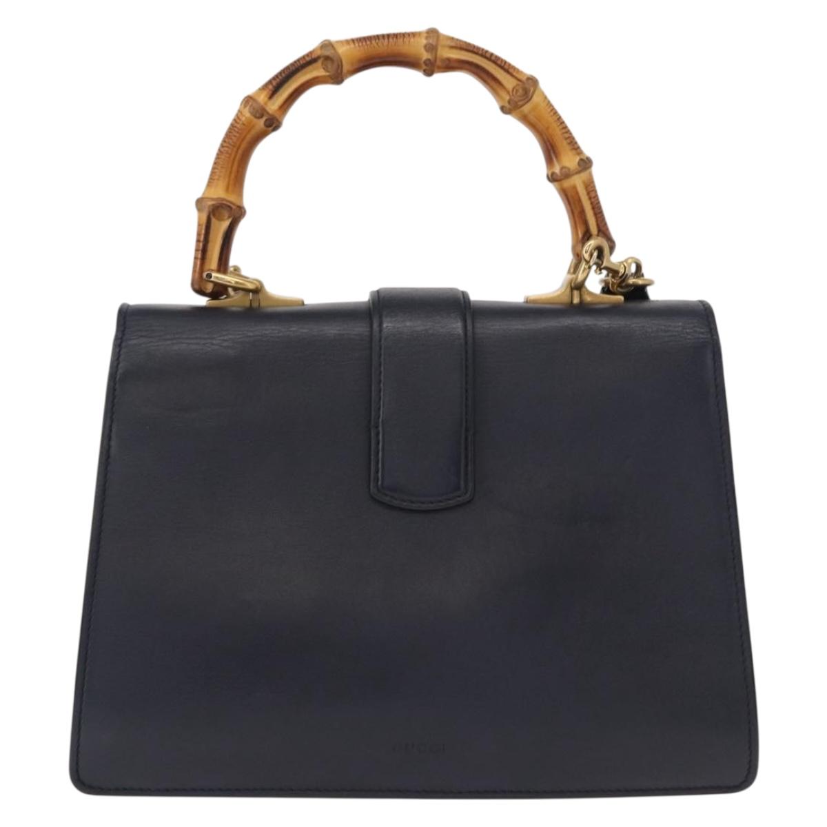 GUCCI Bamboo Dionysus Hand Bag Leather Red Navy Green 448075 Auth ar13800